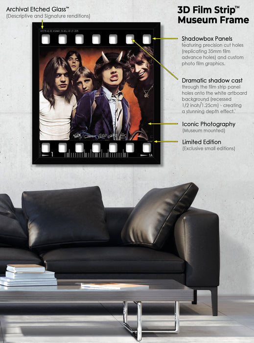AC/DC Highway to Hell Photo - 3D Film Strip Museum Frame - Facsimile Signed Limited Edition Shadowbox