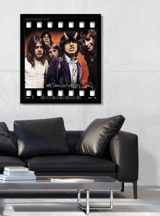 AC/DC Highway to Hell Photo - 3D Film Strip Museum Frame - Facsimile Signed Limited Edition Shadowbox
