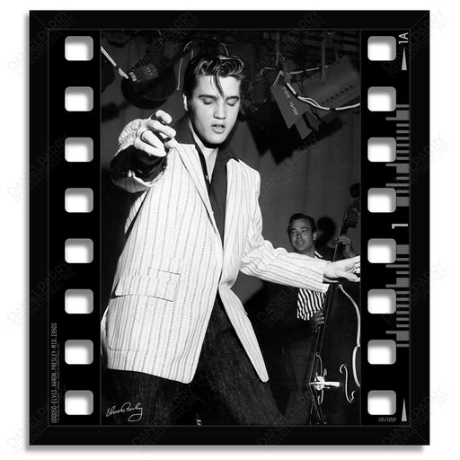 Elvis Presley 1950s Photo - 3D Film Strip Museum Frame - Facsimile Signed Limited Edition Shadowbox