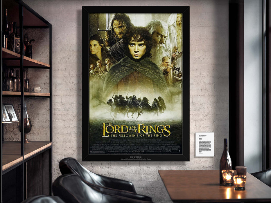 The Lord of the Rings Fellowship Movie Poster Framed Non-glare Museum Matte™ Archival UV Protection