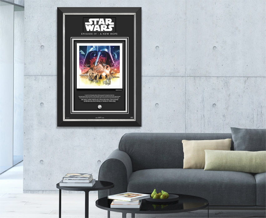 Star Wars: Episode IV - A New Hope Cast Facsimile Signed - Archival Etched Glass ™ 3D-Shadowbox Museum Frame