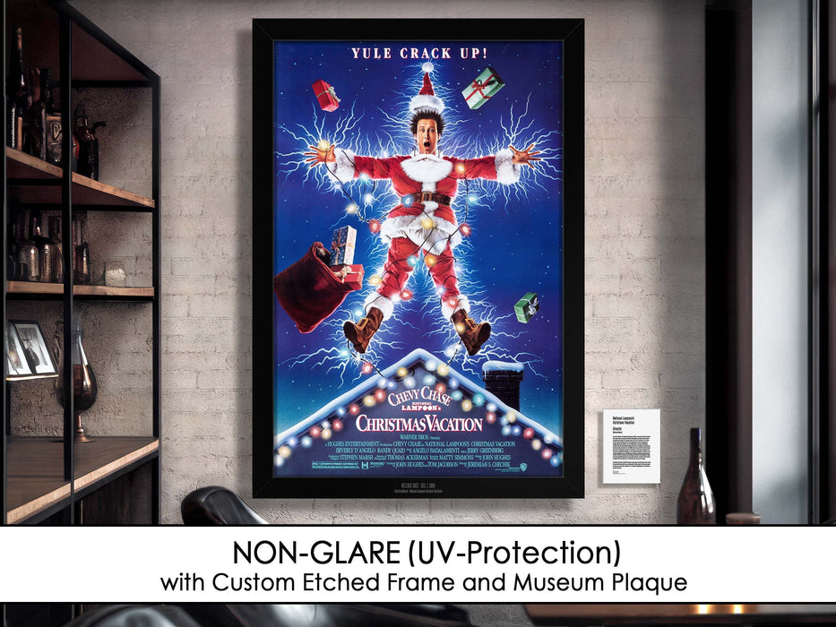 National Lampoon's Christmas Vacation Movie Poster Framed Non-glare Museum Matte - Archival UV Protection