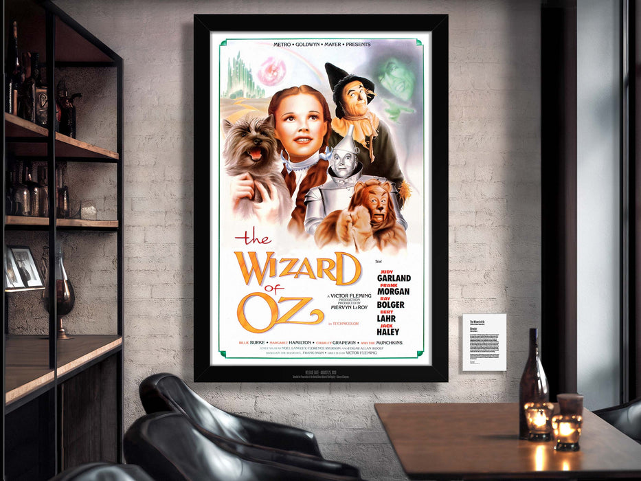 The Wizard of Oz Movie Poster Framed Non-glare Museum Matte - Archival UV Protection