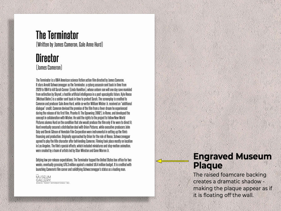The Terminator Movie Poster Framed Non-glare Museum Matte - Archival UV Protection