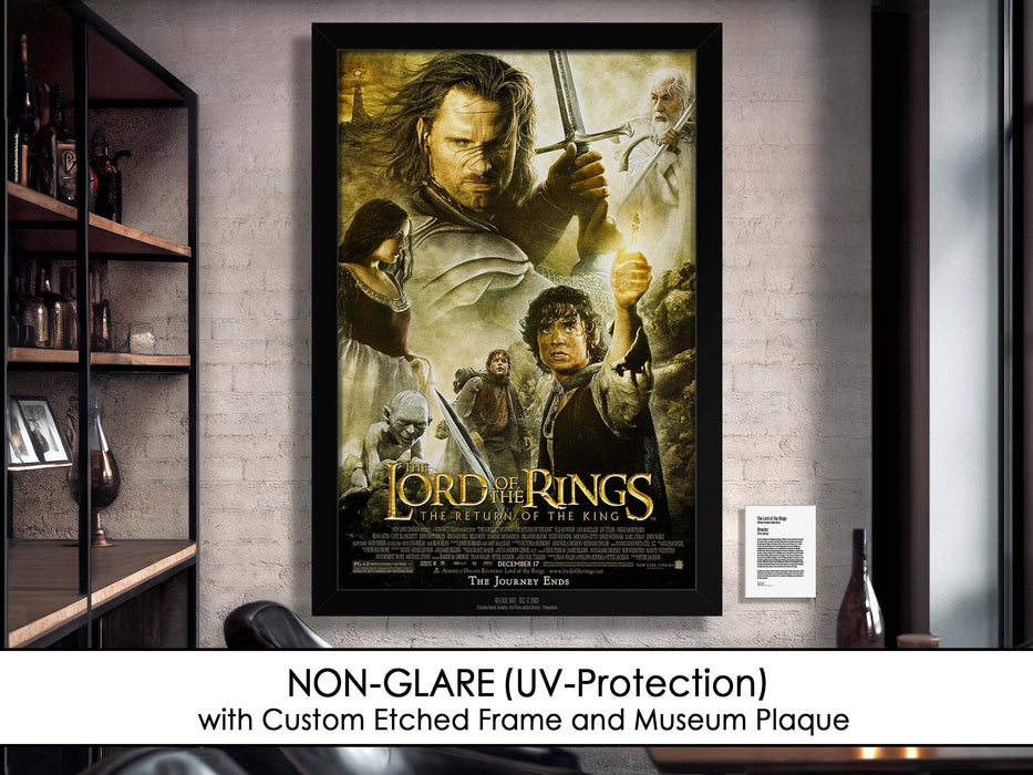 The Lord of the Rings - Return of the King Movie Poster Framed Non-glare Museum Matte - Archival UV Protection