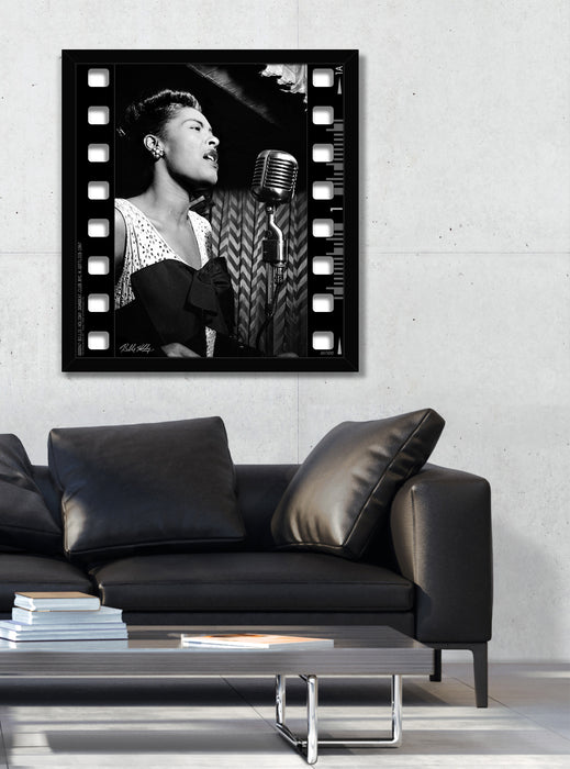 Billie Holiday Jazz Photo - 3D Film Strip Museum Frame - Facsimile Signed Limited Edition Shadowbox