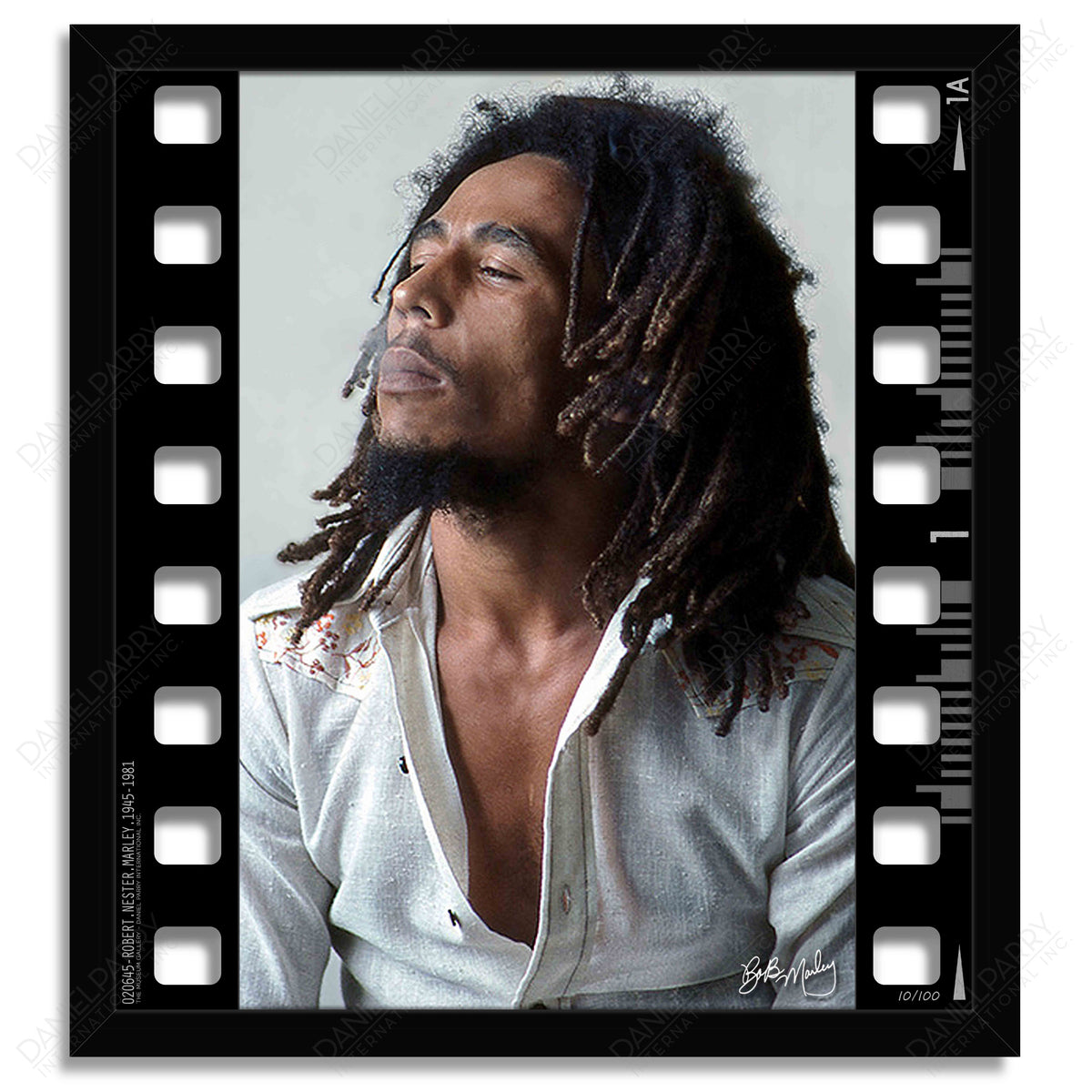 Bob Marley Photo - 3D Film Strip Museum Frame - Facsimile Signed