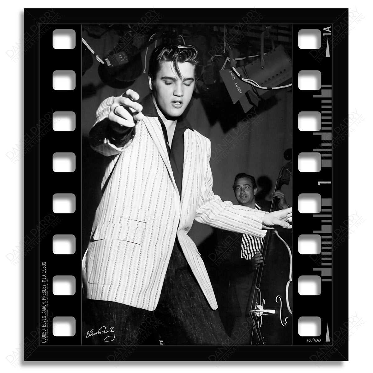 Elvis Presley 1950s Photo - 3D Film Strip Museum Frame - Facsimile
