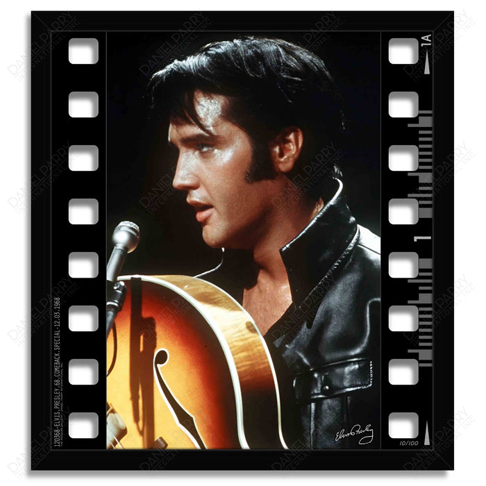 Elvis Presley 1968 Comeback Special Photo - 3D Film Strip Museum Frame - Facsimile Signed Limited Edition Shadowbox