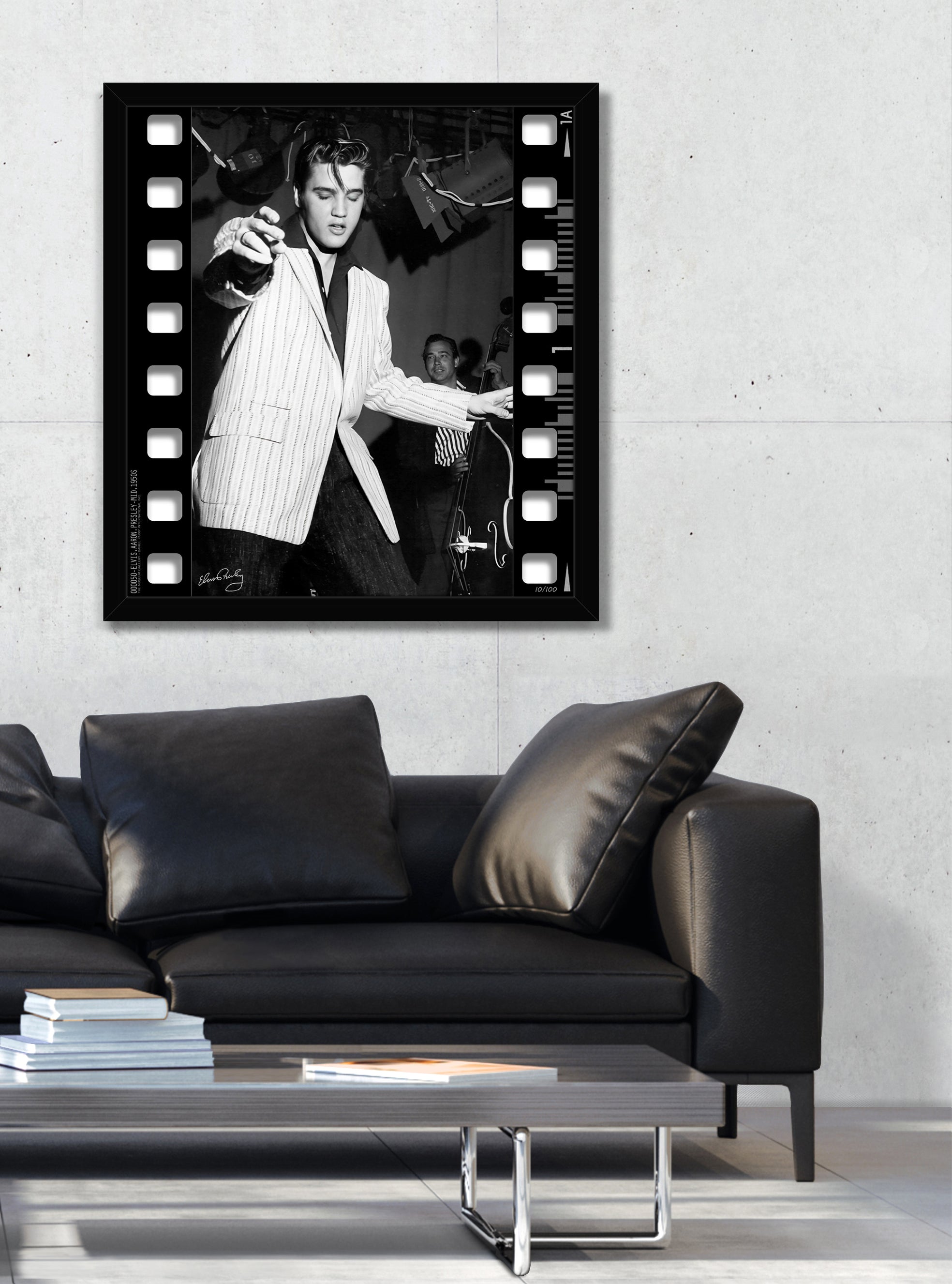 Elvis Presley 1950s Photo - 3D Film Strip Museum Frame - Facsimile Sig ...