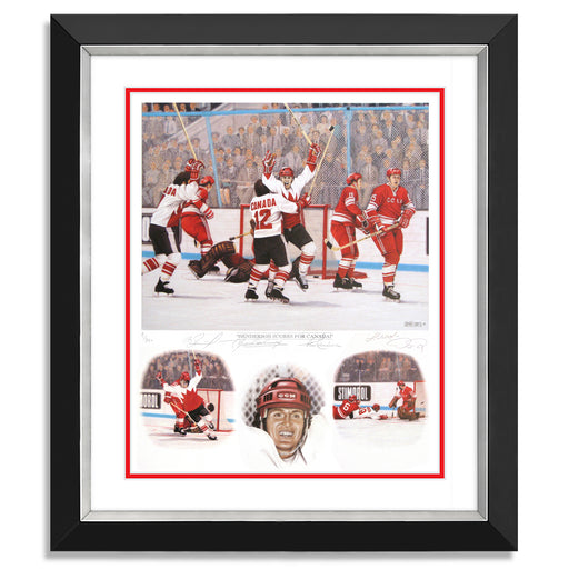 PAUL HENDERSON Autographed Signed TEAM CANADA 72 Summit Series 1972 Art Print by Daniel Parry - Framed