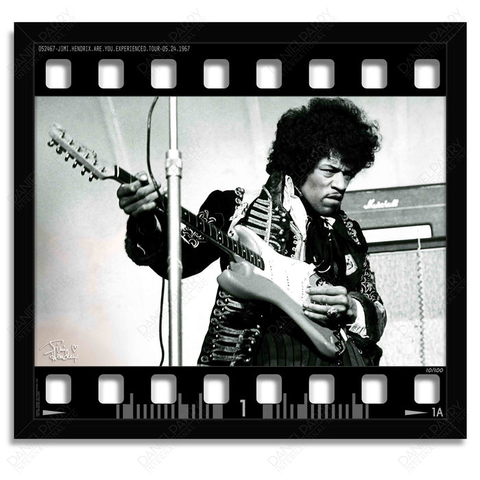 Jimi Hendrix Photo 3D Film Strip Museum Frame Facsimile Signed Limited Edition Shadowbox