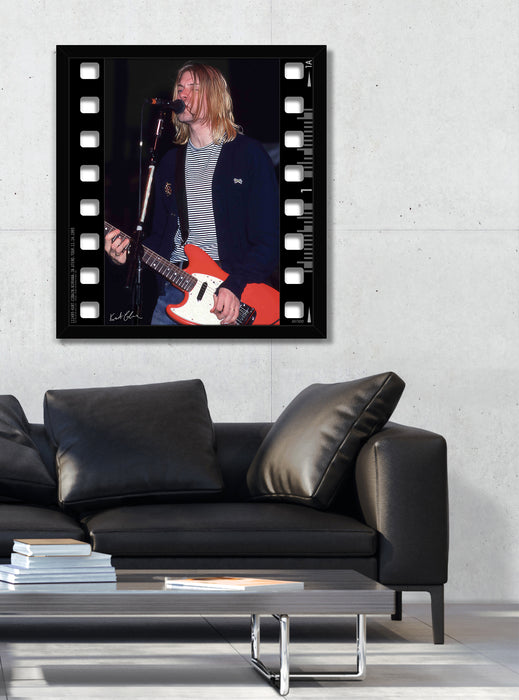 Kurt Cobain Nirvana Photo - 3D Film Strip Museum Frame - Facsimile Signed Limited Edition Shadowbox