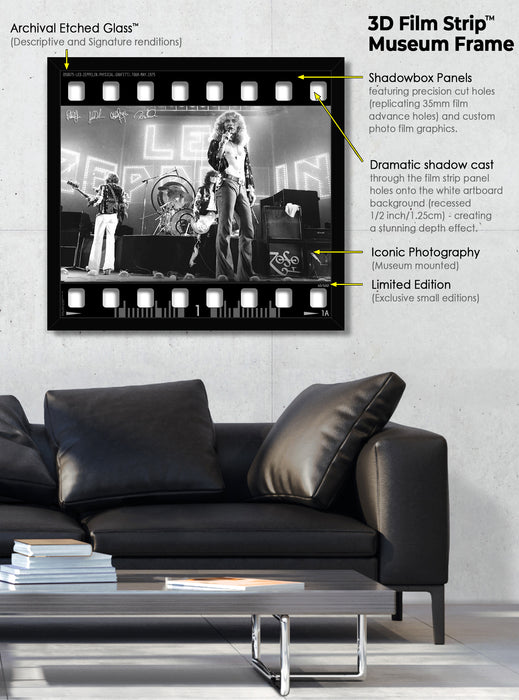 Led Zeppelin Photo - 3D Film Strip Museum Frame - Facsimile Signed Limited Edition Shadowbox