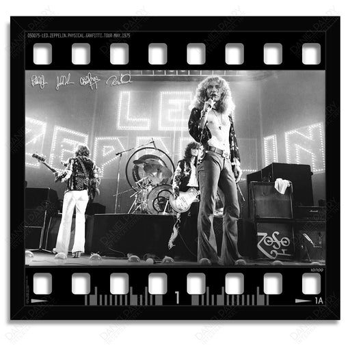 Led Zeppelin Photo - 3D Film Strip Museum Frame - Facsimile Signed Limited Edition Shadowbox