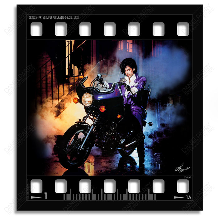 Prince Purple Rain Photo - 3D Film Strip Museum Frame - Facsimile Signed Limited Edition Shadowbox