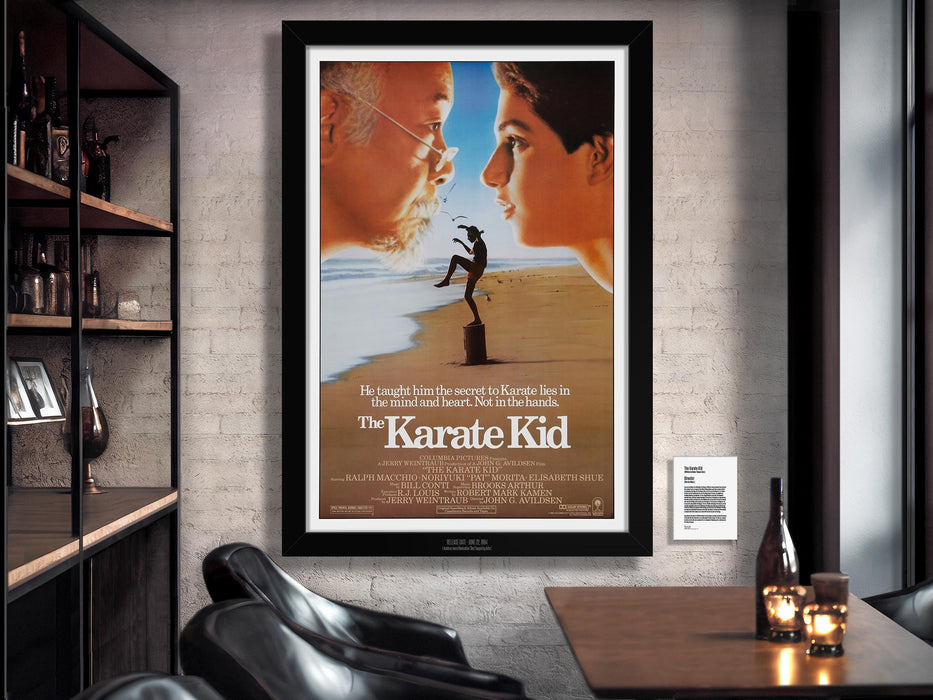 The Karate Kid Movie Poster Framed Non-glare Museum Matte - Archival UV Protection