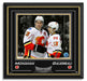 Johnny Gaudreau Sean Monahan Calgary Flames - Archival Etched Glass ™ Museum Frame