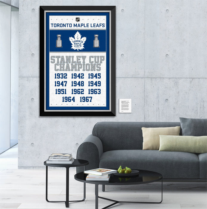 Toronto Maple Leafs Stanley Cup Champions - Framed Museum Canvas ™ Special Edition