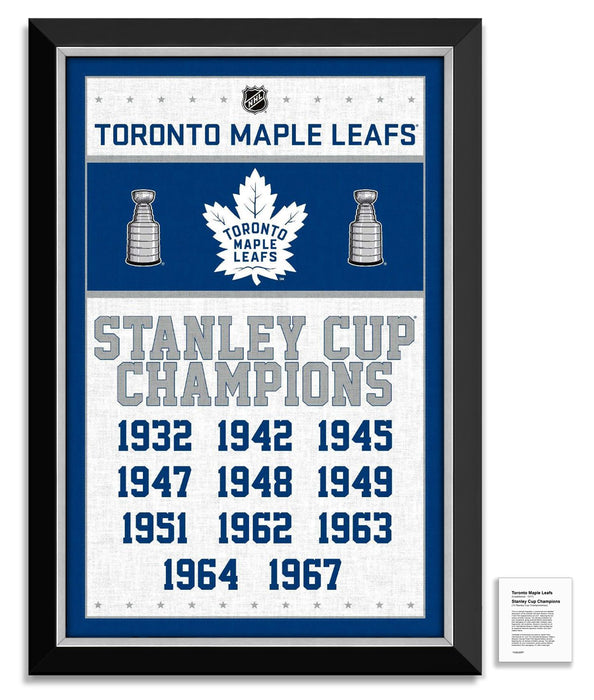 Toronto Maple Leafs Stanley Cup Champions - Framed Museum Canvas ™ Special Edition