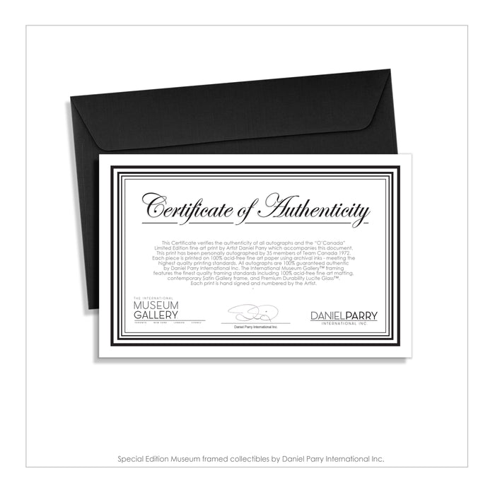 Certificate of Authenticity provided by Daniel Parry International Inc. and The International Museum Gallery ™