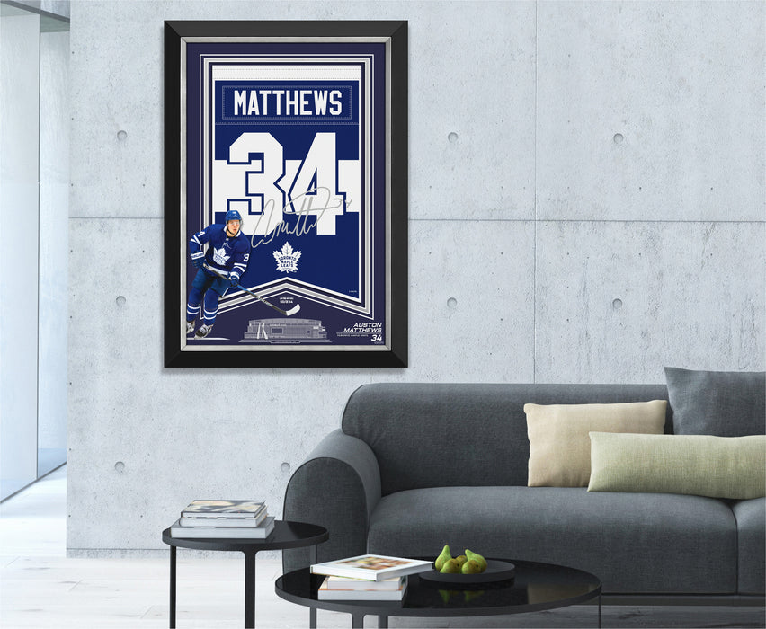 Auston Matthews Toronto Maple Leafs Fanatics Authentic Autographed  Stretched 30 x 40 Embellished Giclee Canvas by Artist Cortney Wall -  Limited Edition of 1 - Silver