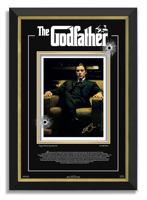 The Godfather Al Pacino Facsimile Signed Autographed - Archival Etched Glass ™ 3D-Shadowbox Museum Frame