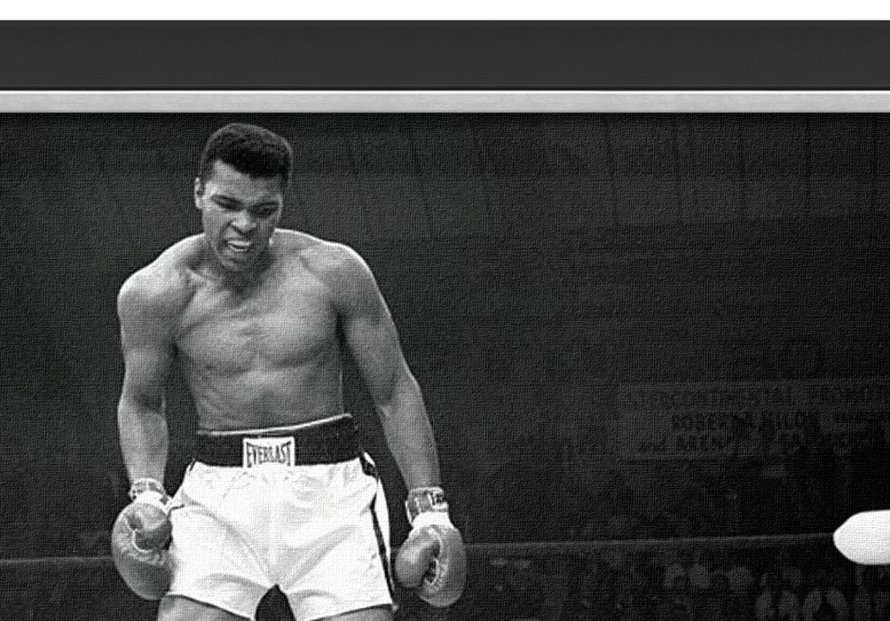 Muhammad Ali Facsimile Signed Autographedd vs. Sonny Liston - Framed Museum Canvas ™ Special Edition