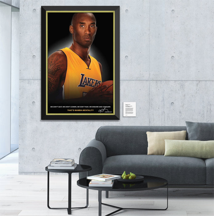 Kobe Bryant Facsimile Signed Autographed Quote Los Angeles Lakers - Framed Museum Canvas ™ Special Edition